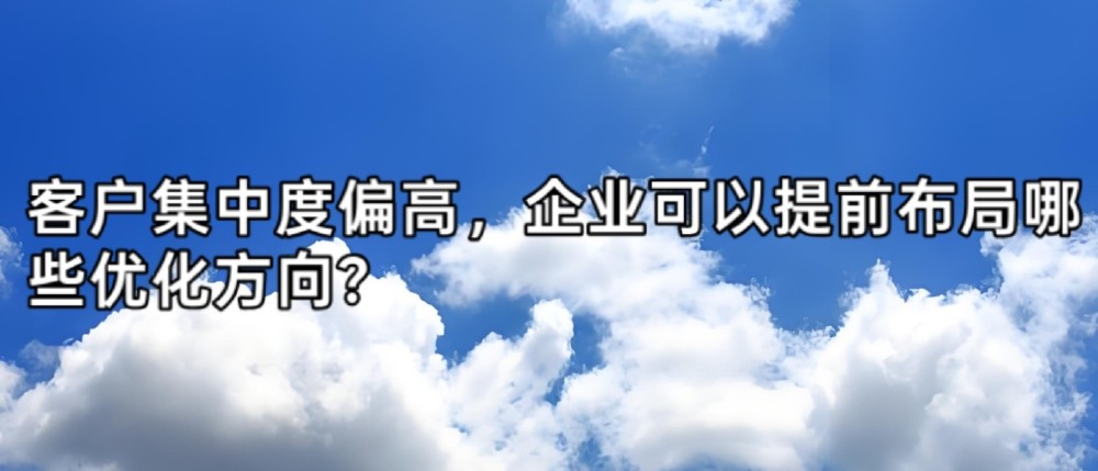 客户集中度偏高,企业可以提前布局哪些优化方向?